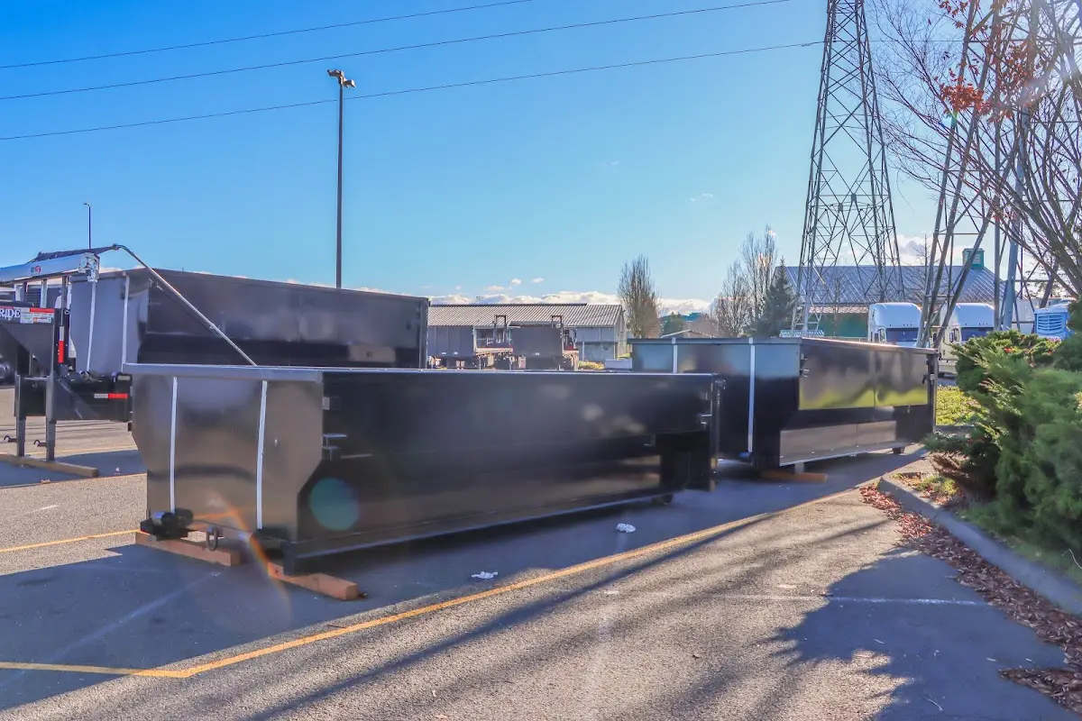Roll-off dumpster ready for waste disposal at job site for Construction Dumpster Rental in Chester
